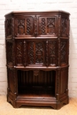 Gothic style Cabinet in Oak, France 19th century