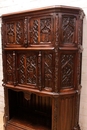 Gothic style Cabinet in Oak, France 19th century