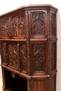 Gothic style Cabinet in Oak, France 19th century