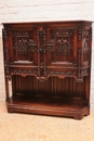 Gothic style Cabinet in Oak, France 19th century