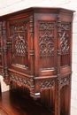 Gothic style Cabinet in Oak, France 19th century