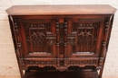 Gothic style Cabinet in Oak, France 19th century