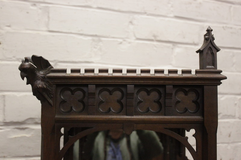 Gothic style cabinet in walnut