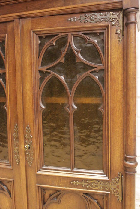 Gothic style cabinet in walnut