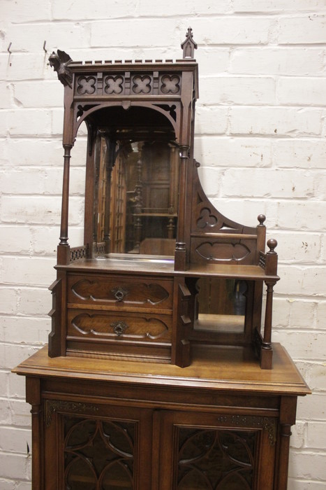 Gothic style cabinet in walnut