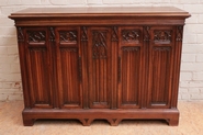 Gothic style cabinet in walnut LEROLLE PARIS