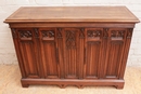 Gothic style Cabinet in Walnut, France 19th century