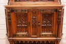 Gothic style Cabinet in Walnut, France 19th century