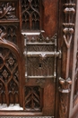 Gothic style Cabinet in Oak, France 19th century