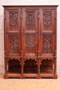 Gothic style Cabinet/armoire in Oak, France 19th century