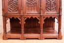 Gothic style Cabinet/armoire in Oak, France 19th century