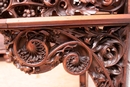 Gothic style Console in walnut and marble, France 19th century