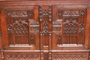 Gothic style Credenza in Oak, France 19th century