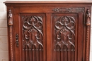 Gothic style Credenza in Walnut, France 19th century