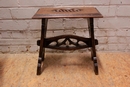 Gothic style Desk table and stool in Oak, France 19th century