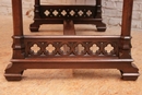 Gothic style Desk table in Walnut, France 19th century