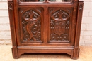 Gothic style Display cabinet in Oak, France 19th century