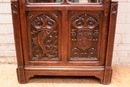 Gothic style Display cabinet in Oak, France 19th century