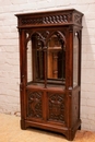 Gothic style Display cabinet in Oak, France 19th century