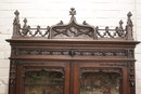 Gothic style Display cabinet in Oak, France 19th century
