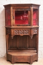 Gothic style Display cabinet in Oak, France 19th century