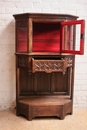 Gothic style Display cabinet in Oak, France 19th century