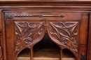 Gothic style Display cabinet in Walnut, France 19th century