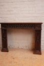 Gothic style Fire mantle in Oak, France 19th century