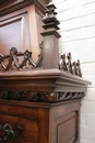 Gothic style Fire mantle in Walnut, France 19th century