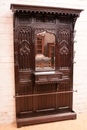 Gothic style Hall tree  in Oak, France 19th century
