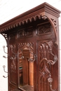Gothic style Hall tree  in Oak, France 19th century