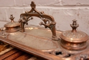 Gothic style Inkwell in Bronze, France 19th century
