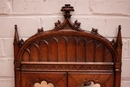 Gothic style Mirror in Walnut, France 19th century