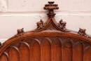 Gothic style Mirror in Walnut, France 19th century