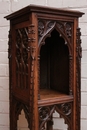 Gothic style Pedestal in Oak, France 19th century