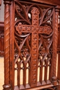 Gothic style Prayer chair in Oak, France 19th century