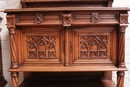 Gothic style Server in Walnut, France 19th century