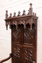 Gothic style Throne chair in Oak, France 19th century