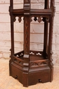 Gothic style Pedestal in Walnut, France 19th century