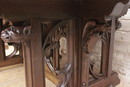 Gothic style Table in Oak, France 1900