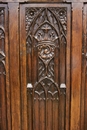 Gothic style Throne chair in Oak, France 19th century