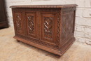 Gothic style Trunk in Oak, France 1900