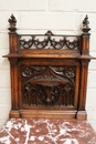 Gothic style Walnut Gothic bedroom set in Walnut, France 19th century