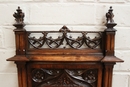 Gothic style Walnut Gothic bedroom set in Walnut, France 19th century