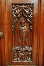 Gothic style Walnut Gothic bedroom set in Walnut, France 19th century