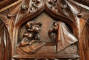 Gothic style Walnut Gothic bedroom set in Walnut, France 19th century