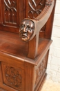Gothic style Walnut hall bench, France 19th century