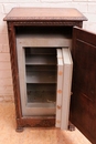 Gothic/medieval style Cabinet with safe in Oak, France 1930