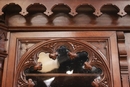 Gothic/renaissance style Bookcase in Walnut, France 19th century