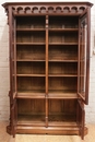 Gothic/renaissance style Bookcase in Walnut, France 19th century